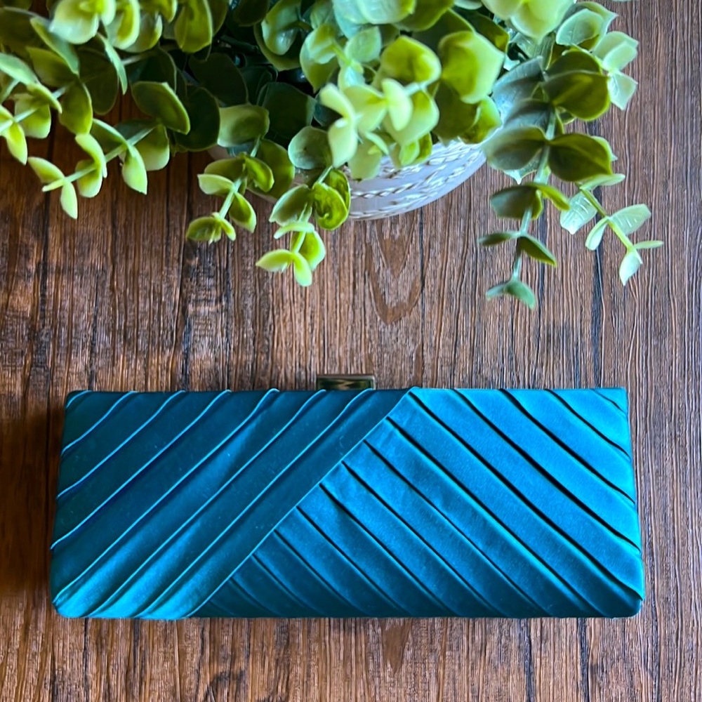 NORDSTROM Teal Blue Clutch
